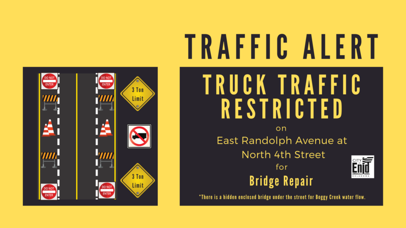 A visual depiction explaining the truck traffic restriction and traffic limit.